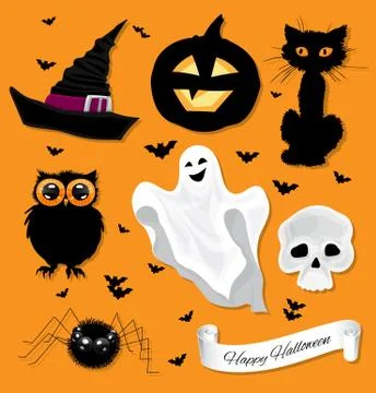 Halloween set Illustrazione stock