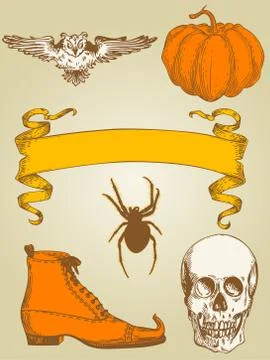 Halloween set Stock Illustration