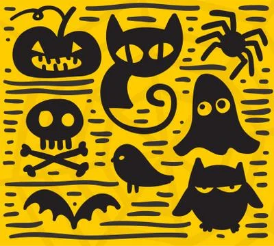 Halloween set Illustrazione stock