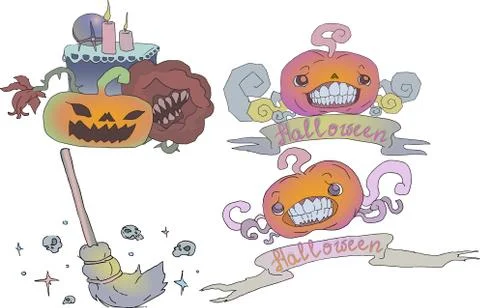 Halloween set Stockillustratie