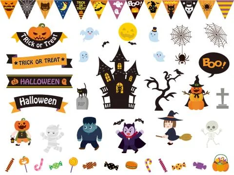 Halloween set Stock Illustration
