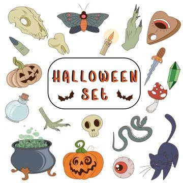 Halloween set Stockillustratie