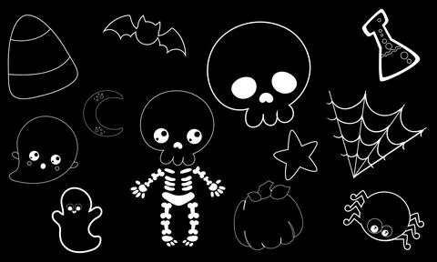 Halloween set 스톡 일러스트