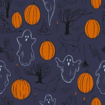 Halloween set. Vector pattern. Stock Illustration