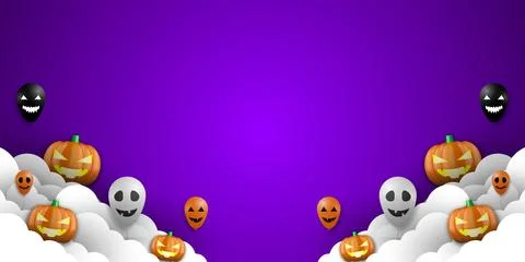 Halloween silhouette background vector illustration. Poster template design イラスト素材