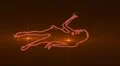 Halloween silhouette devilish dancer with trident fork - 1 Vertical format HD Footage