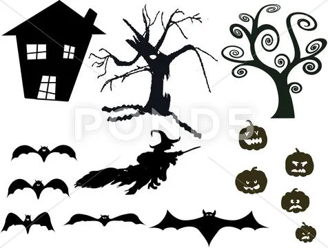 Halloween silhouette Stock Illustration