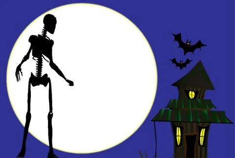 Halloween Skeleton Stock Illustration