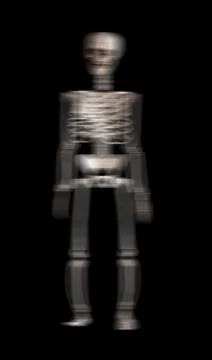 Halloween skeleton, skull and bones with long exposure effect Foto stock