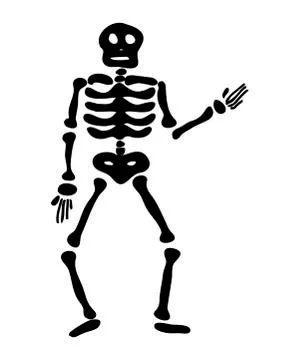 Halloween skeleton vector symbol icon design. Stock Illustration