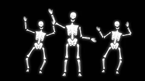 Halloween - Skeletons Dancing Stock Footage 41951637