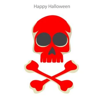 Halloween skull in the background Illustrazione stock