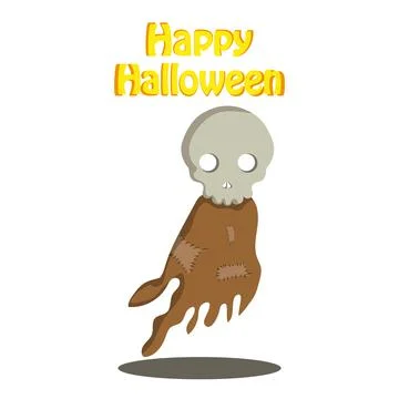 Halloween skull ghost Stock Illustration