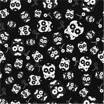 Halloween skull pattern Stock Illustration