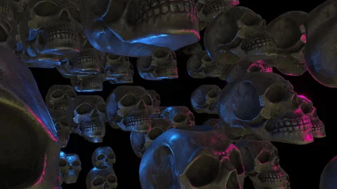 Halloween Skull Tunnel Background Stock-Footage 287079366