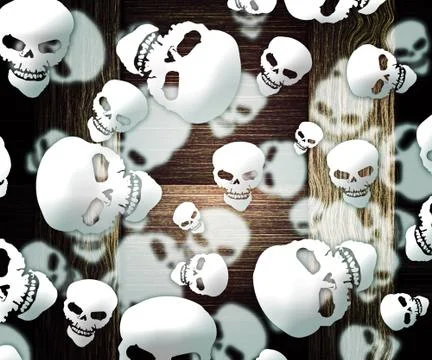 Halloween skulls background 스톡 일러스트