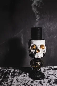 HALLOWEEN SKULLS DECORATIONS Stock Photos