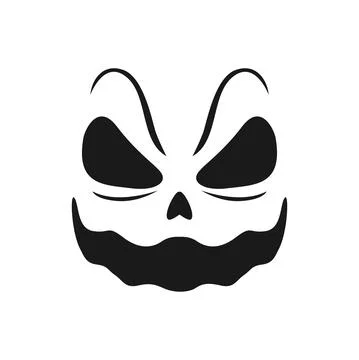 Halloween smiling face vector icon, scary smile Illustrazione stock