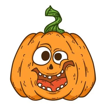 Halloween smiling pumpkin. Stock Illustration