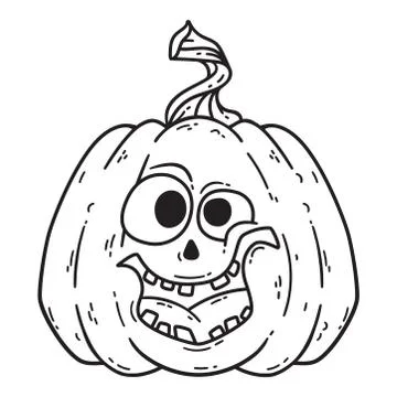 Halloween smiling pumpkin. Stock Illustration