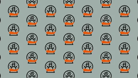 Halloween Snow Globe Pattern - Spooky and Festive Design. Video stock 325381021