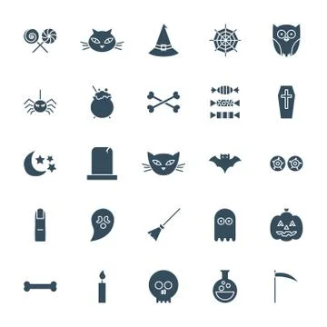 Halloween Solid Web Icons イラスト素材