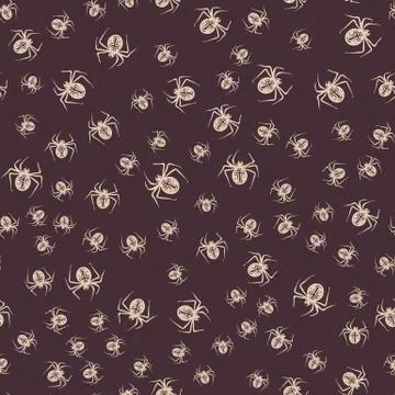 Halloween spider background seamless Stock Illustration