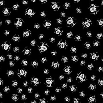 Halloween spider background seamless Stock Illustration