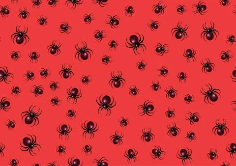 Halloween spider pattern. Seamless spiders background. Halloween pattern. Illustrazione stock