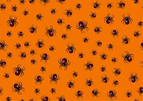 Halloween spider pattern. Seamless spiders background. Halloween pattern. Stock Illustration