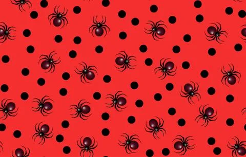 Halloween spider pattern. Seamless spiders background. Halloween pattern. Illustrazione stock
