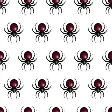 Halloween spider pattern. Seamless spiders background. Halloween pattern. Stock Illustration