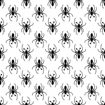 Halloween spider pattern seamless vector 스톡 일러스트
