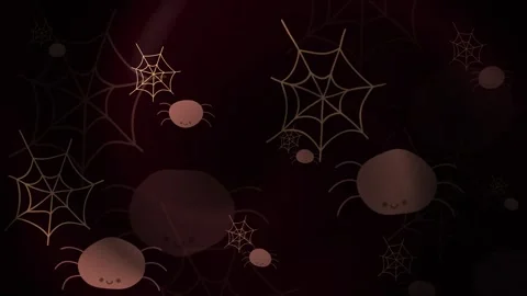 Halloween Spider Web Background Loop Stock Footage 309506407