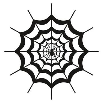 Halloween spider web cobweb with spider vector Stock Illustration