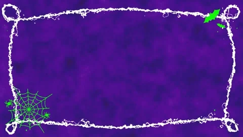 Halloween Spider Web Frame Loop Background Animation Dark Purple Stock-Footage 341644268