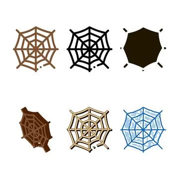 Halloween spider web icon vector clean outline イラスト素材