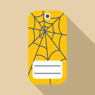 Halloween spider web label with blank space Stock Illustration