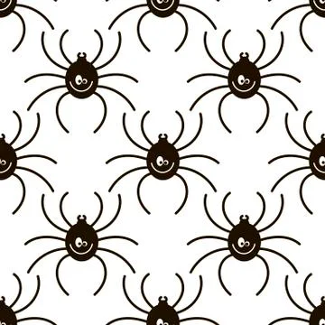 Halloween spider web seamless pattern. Illustrazione stock