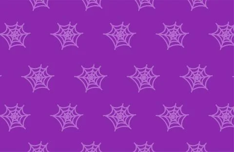 Halloween spider web seamless pattern. Vector background Stock Illustration