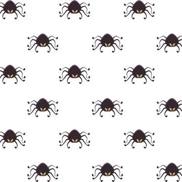 Halloween spiders animals pattern background Stockillustratie