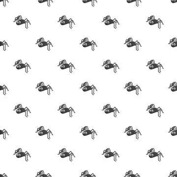 Halloween spiders crawling seamless pattern background Illustrazione stock