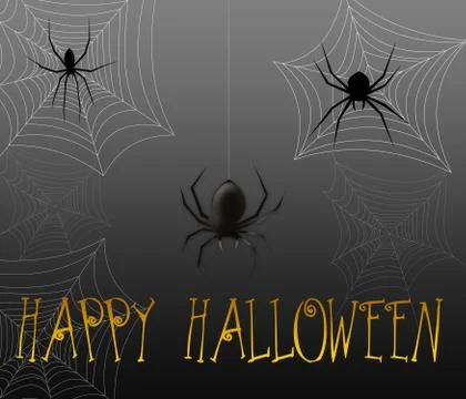 Halloween spiders Stock Illustration