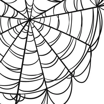 Halloween spiderweb background with spider, copy space. Cobweb backdrop ill.. Stock Illustration