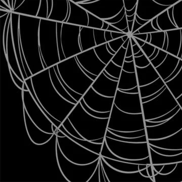 Halloween spiderweb background with spider, copy space. Cobweb backdrop ill.. Stock Illustration