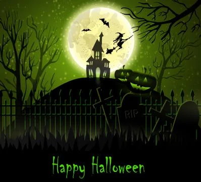 Halloween spooky background Stock Illustration