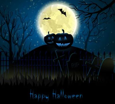 Halloween spooky background Stock Illustration