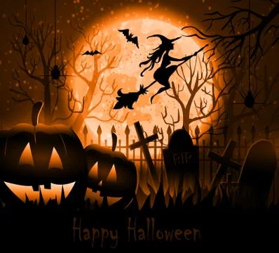 Halloween spooky background Illustrazione stock