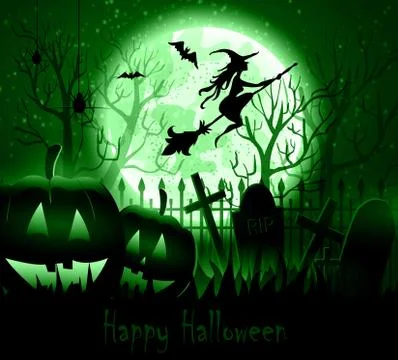 Halloween spooky background Stock Illustration
