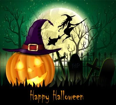 Halloween spooky background Stock Illustration